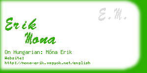 erik mona business card